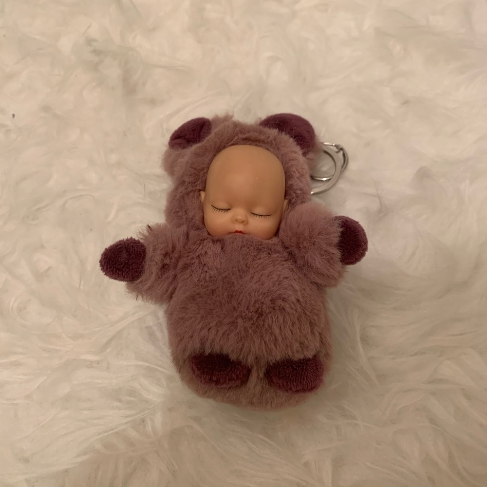 Cute sleeping baby key charm/ keychains